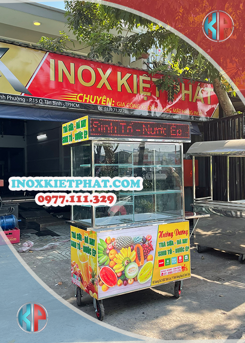 Xe trà sữa có mái che
