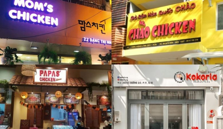 Quán gà rán kinh doanh nhỏ lẻ